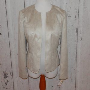 NEW Talbots Size 4 Soft Faux Suede Lined Blazer